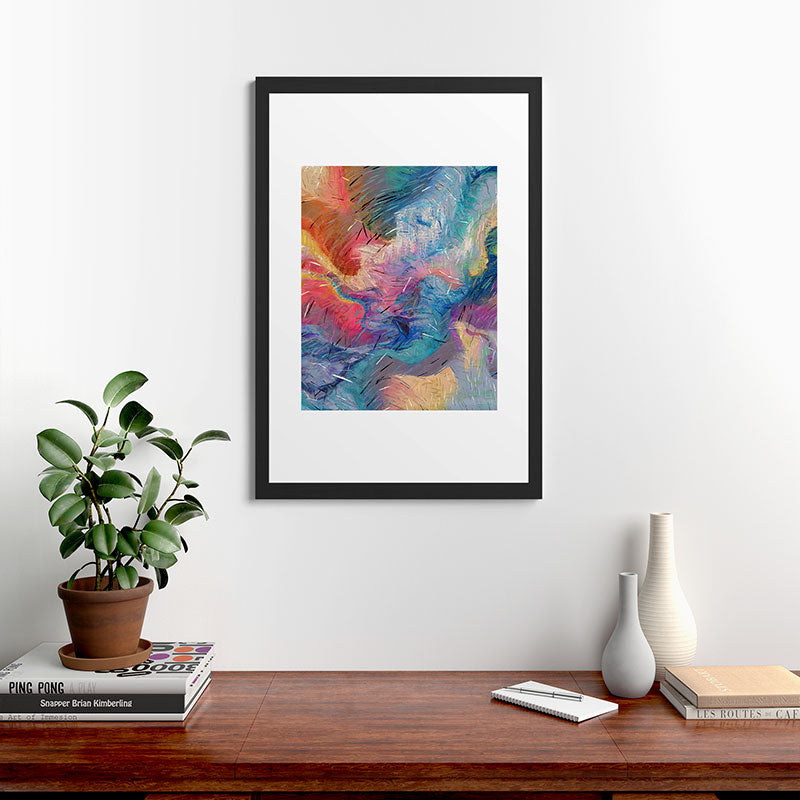 83 Oranges Soul Driven Abstraction Framed Art Print