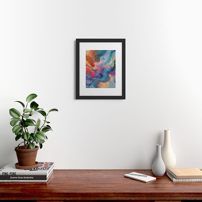 83 Oranges Soul Driven Abstraction Framed Art Print