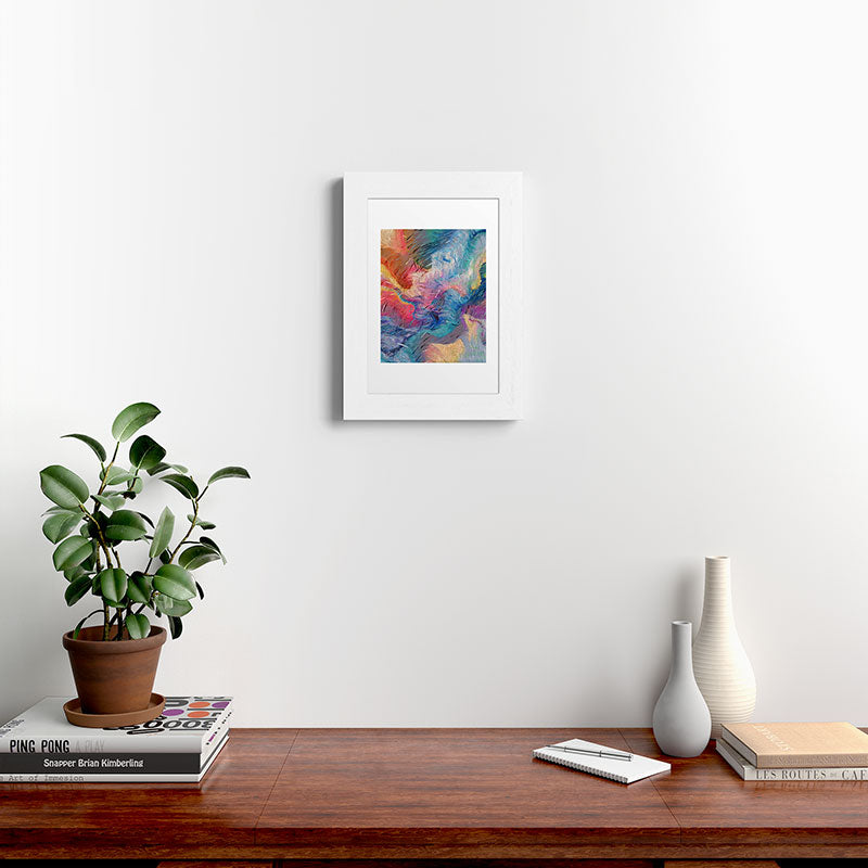 83 Oranges Soul Driven Abstraction Framed Art Print