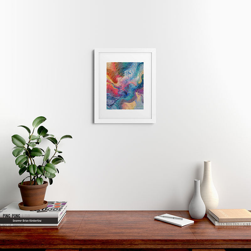 83 Oranges Soul Driven Abstraction Framed Art Print
