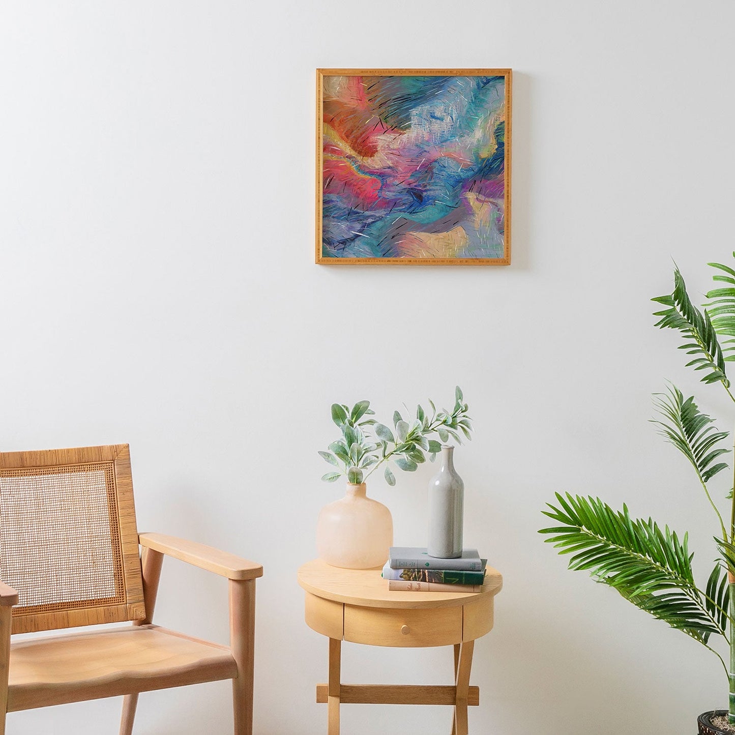 83 Oranges Soul Driven Abstraction Framed Wall Art