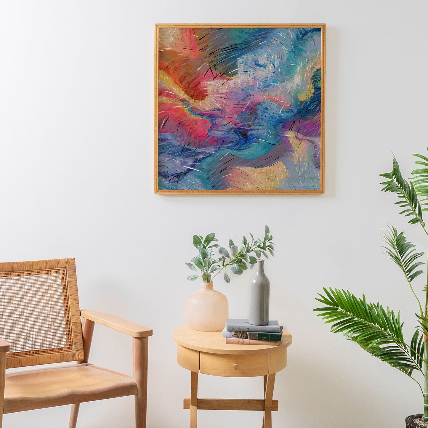 83 Oranges Soul Driven Abstraction Framed Wall Art