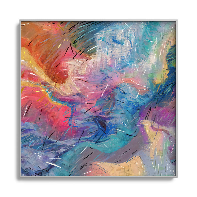 83 Oranges Soul Driven Abstraction Square Metal Framed Art Print