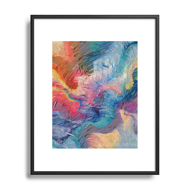 83 Oranges Soul Driven Abstraction Metal Framed Art Print