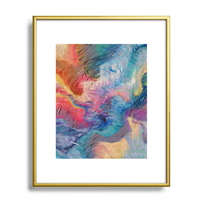 83 Oranges Soul Driven Abstraction Metal Framed Art Print