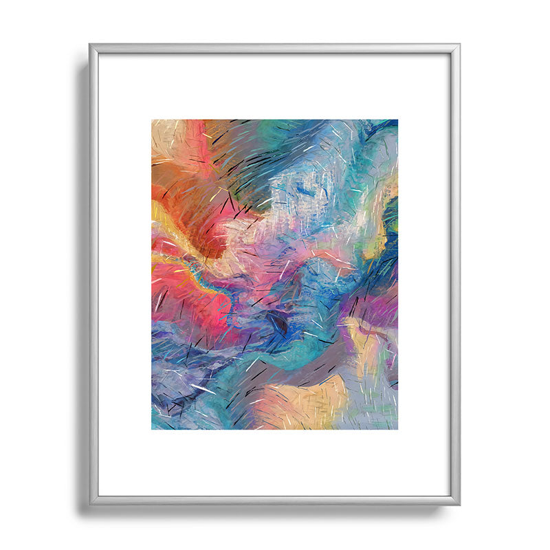 83 Oranges Soul Driven Abstraction Metal Framed Art Print