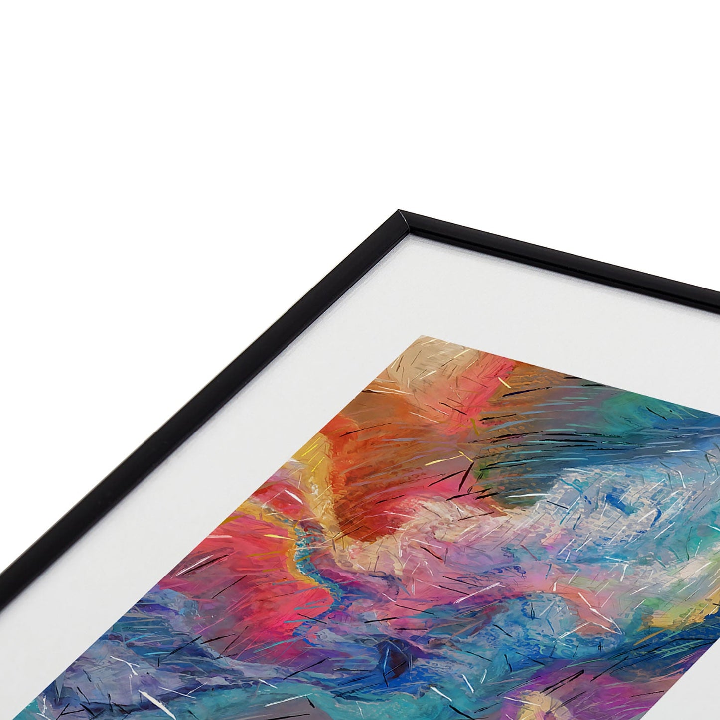 83 Oranges Soul Driven Abstraction Metal Framed Art Print