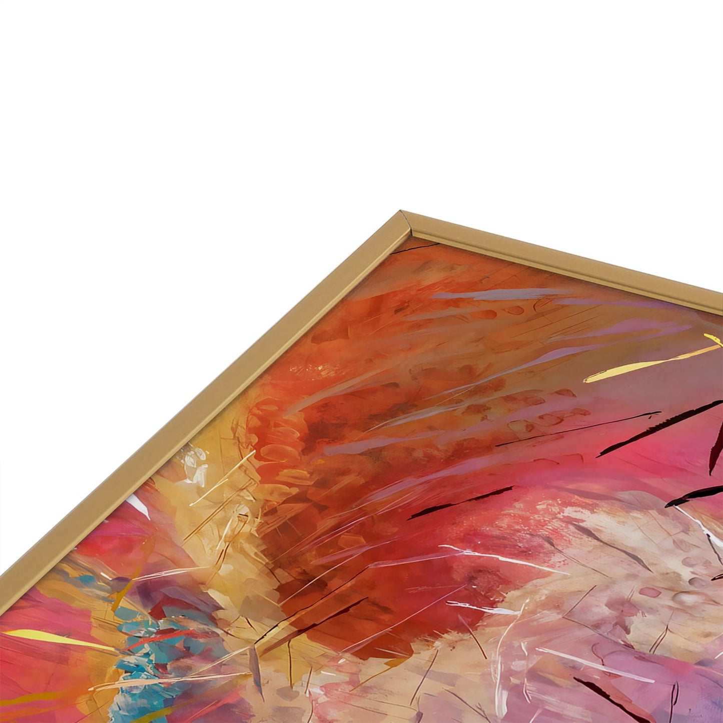 83 Oranges Soul Driven Abstraction Square Metal Framed Art Print