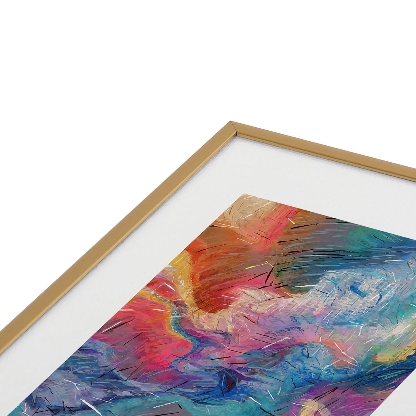 83 Oranges Soul Driven Abstraction Metal Framed Art Print