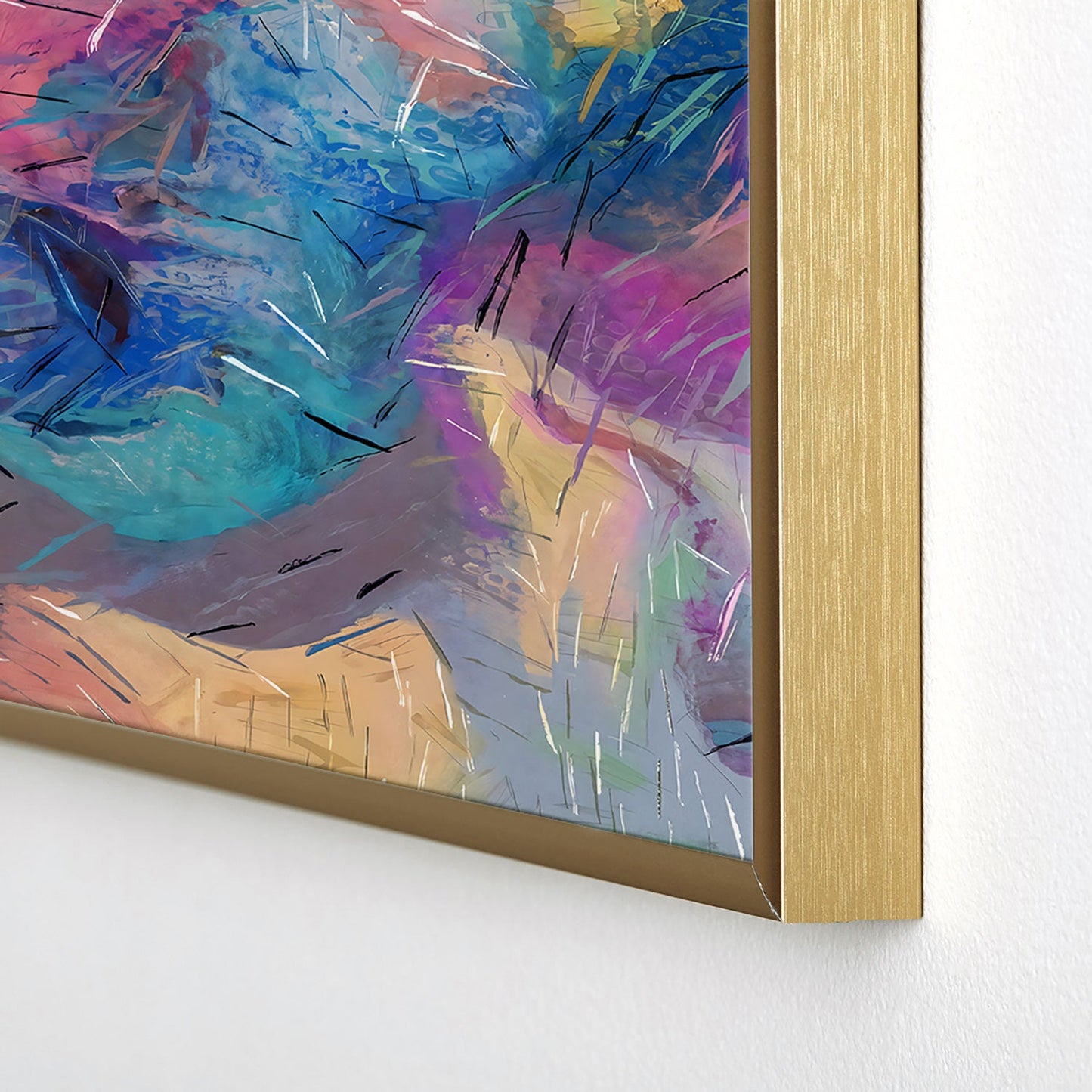 83 Oranges Soul Driven Abstraction Square Metal Framed Art Print