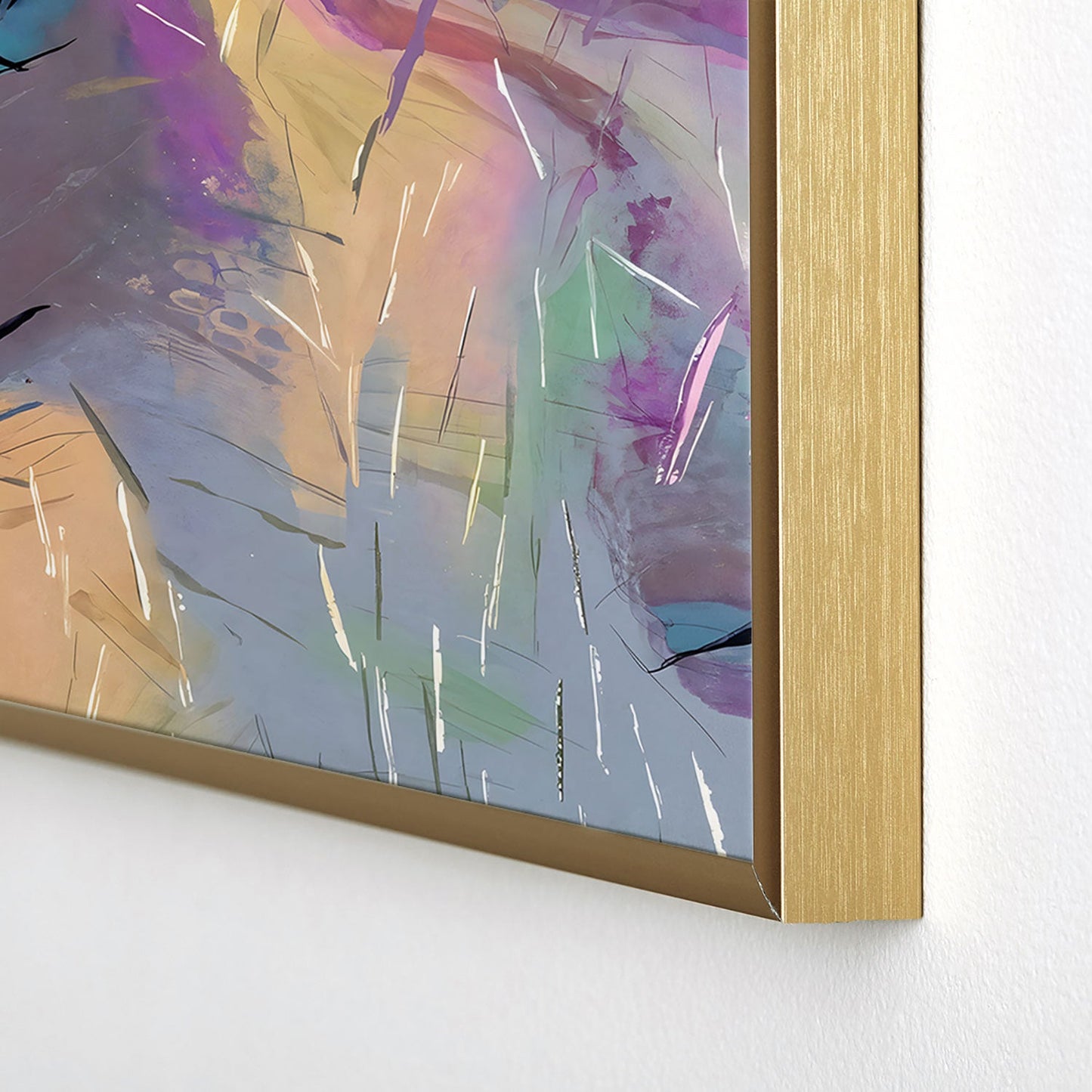 83 Oranges Soul Driven Abstraction Square Metal Framed Art Print