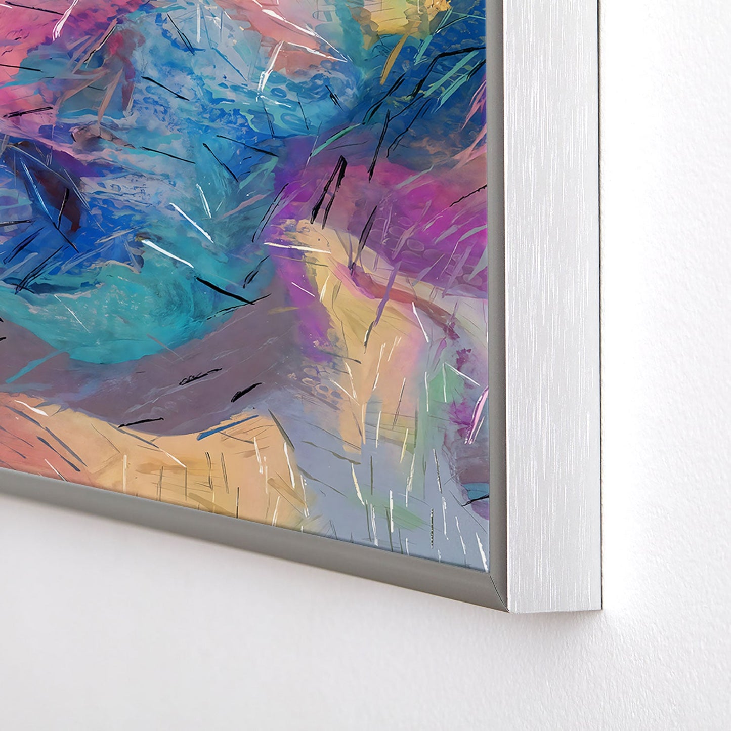 83 Oranges Soul Driven Abstraction Square Metal Framed Art Print