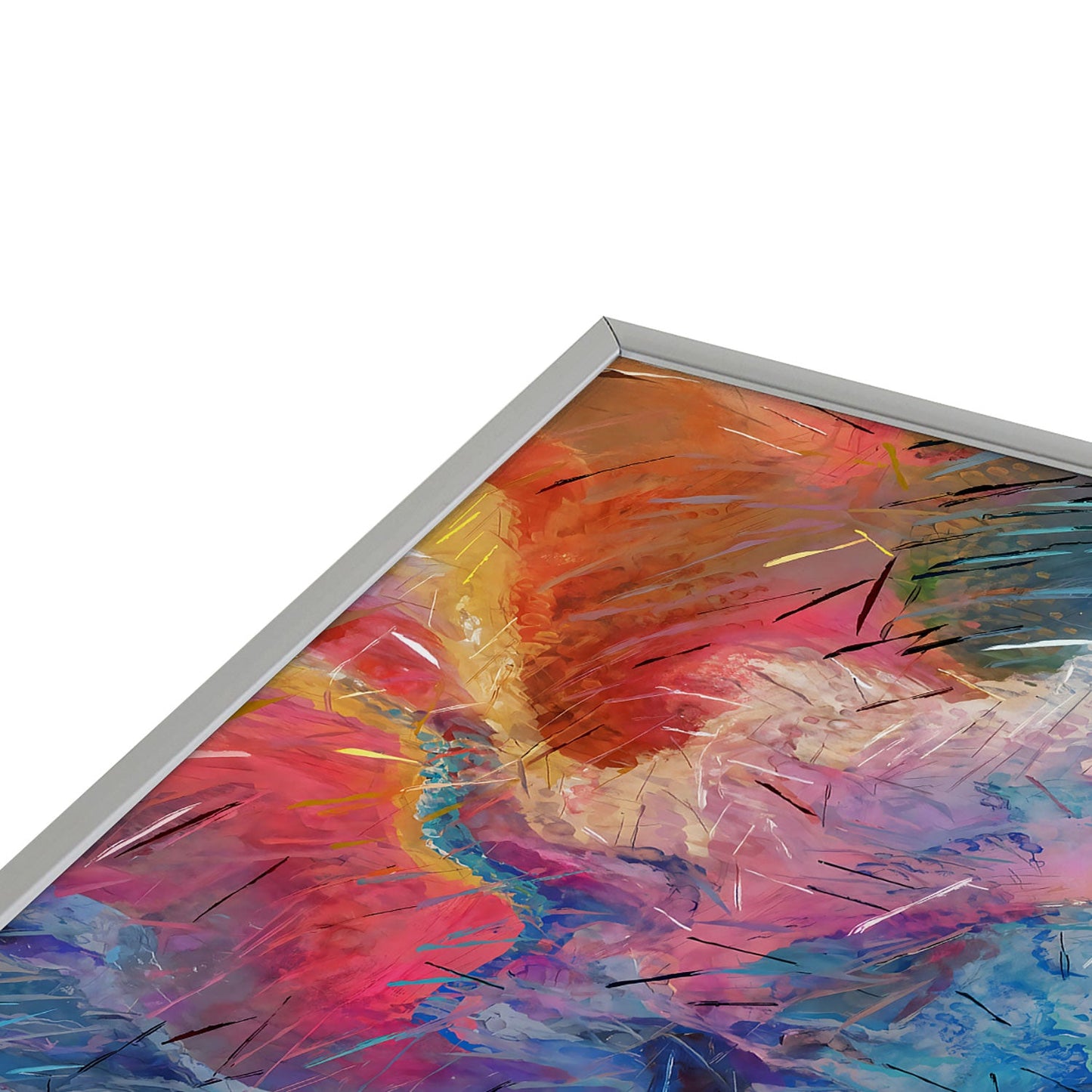 83 Oranges Soul Driven Abstraction Square Metal Framed Art Print