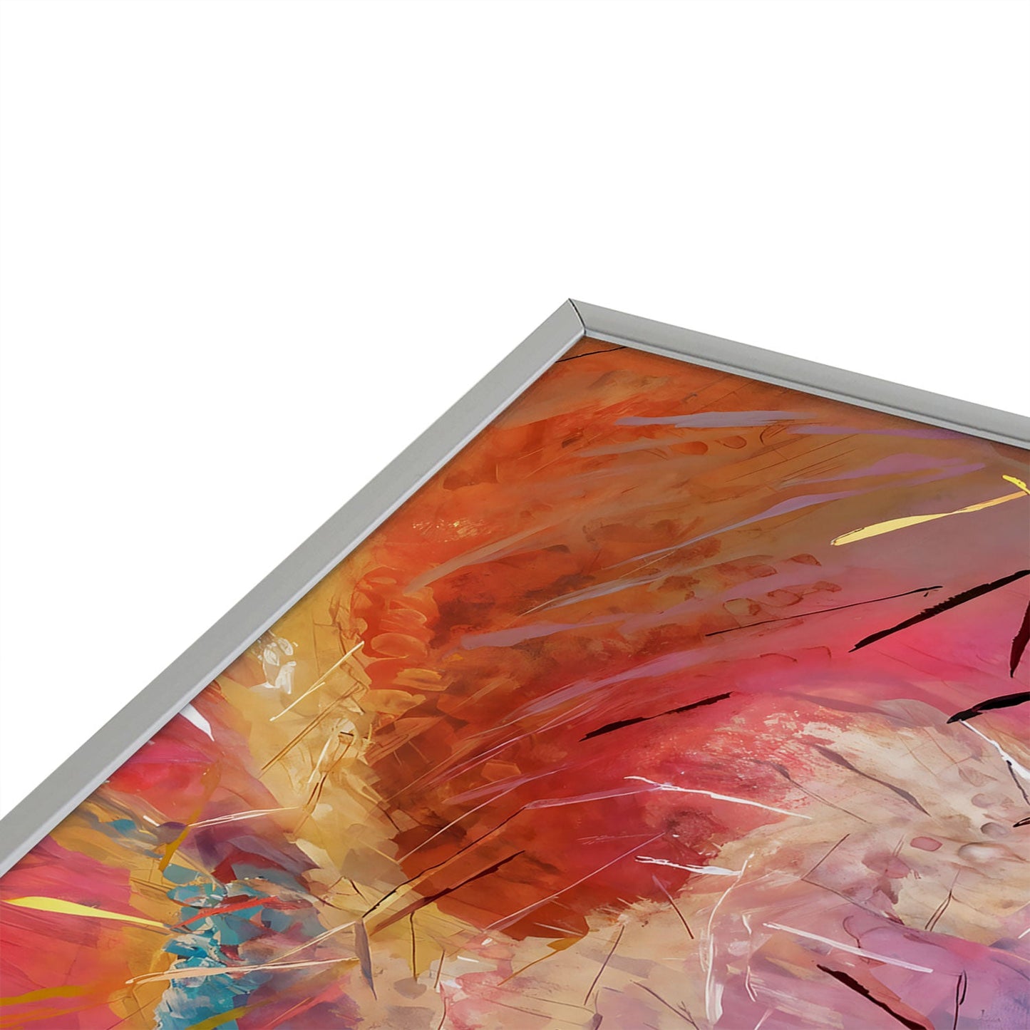 83 Oranges Soul Driven Abstraction Square Metal Framed Art Print