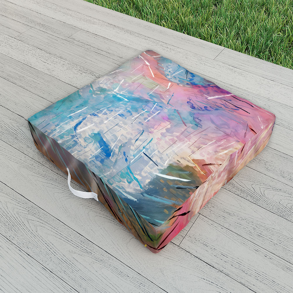 83 Oranges Soul Driven Abstraction Outdoor Floor Cushion