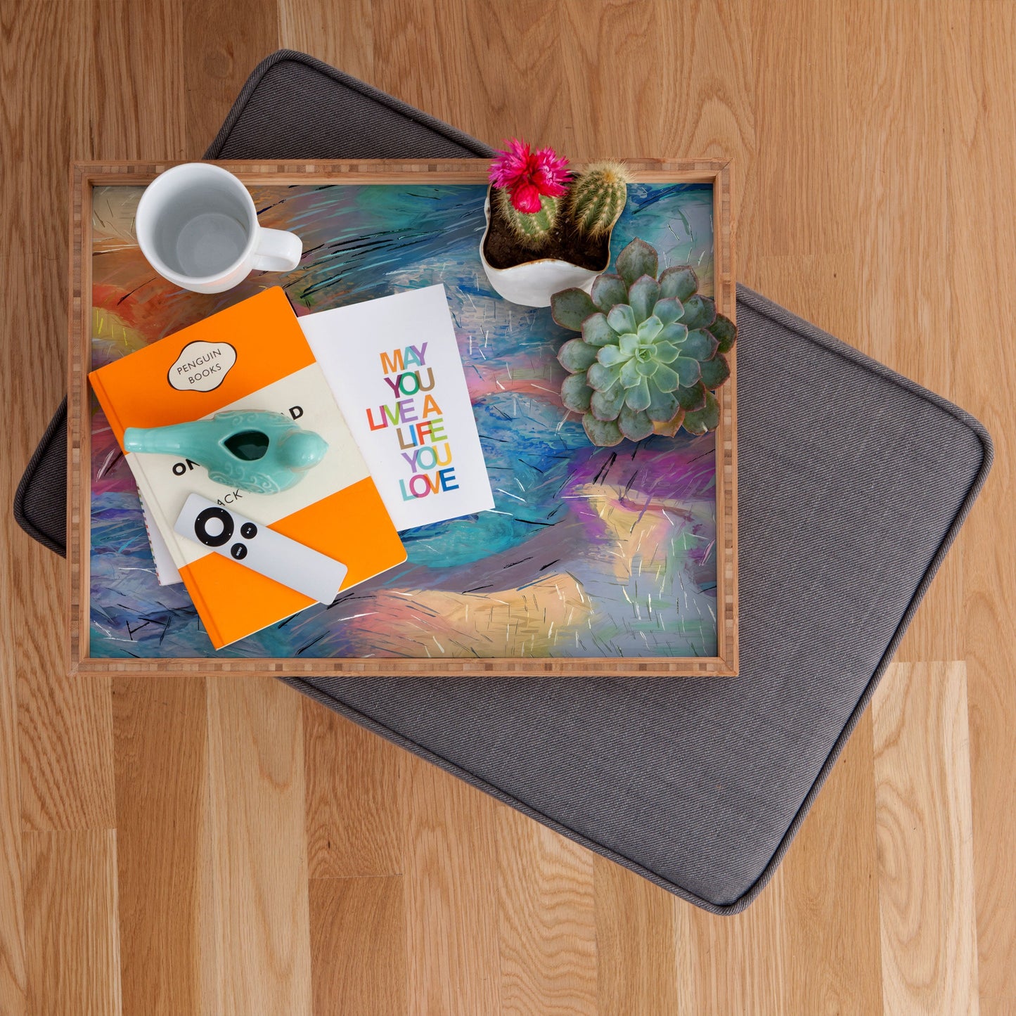 83 Oranges Soul Driven Abstraction Rectangular Tray