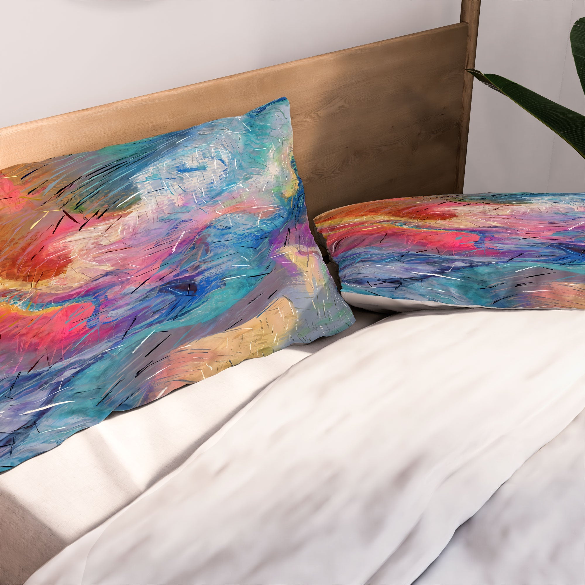 83 Oranges Soul Driven Abstraction Pillow Shams