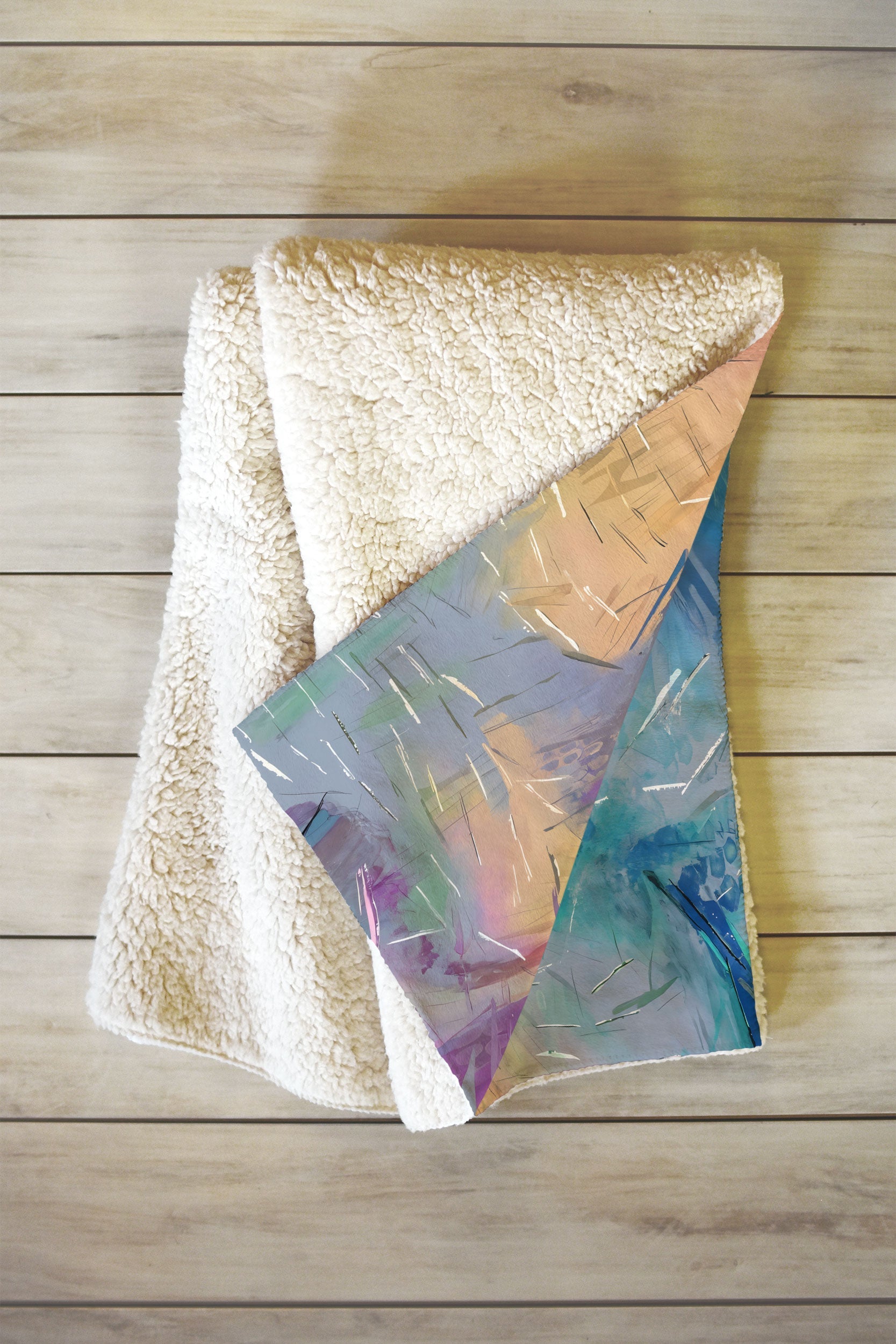 83 Oranges Soul Driven Abstraction Fleece Throw Blanket