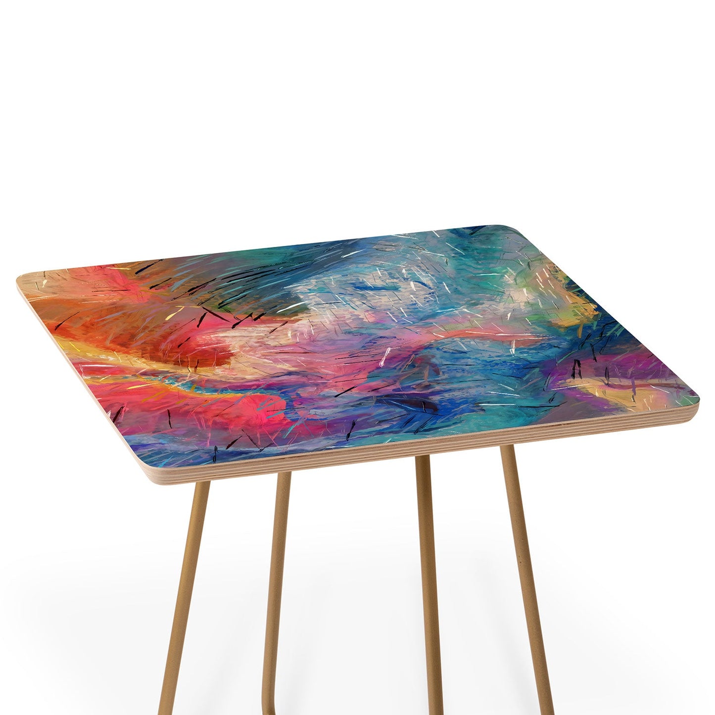 83 Oranges Soul Driven Abstraction Side Table