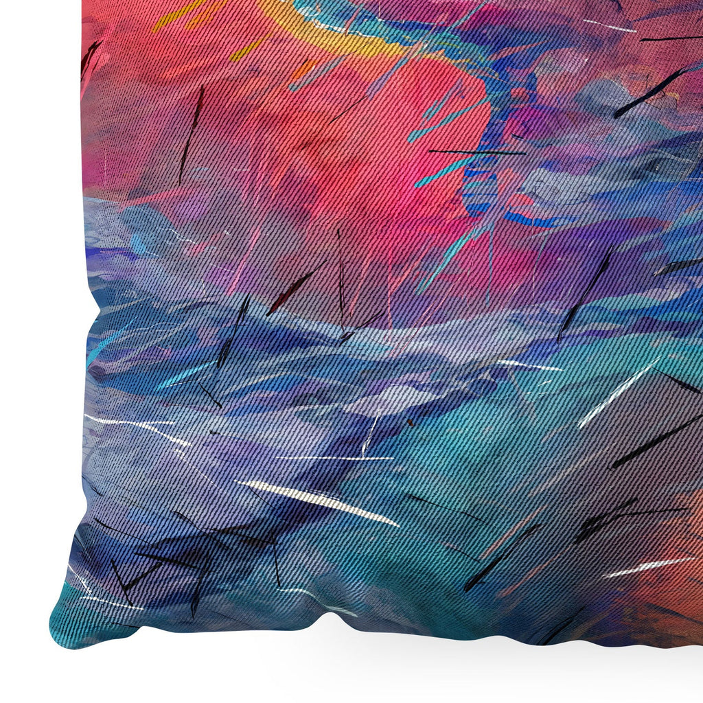 83 Oranges Soul Driven Abstraction Floor Pillow Square