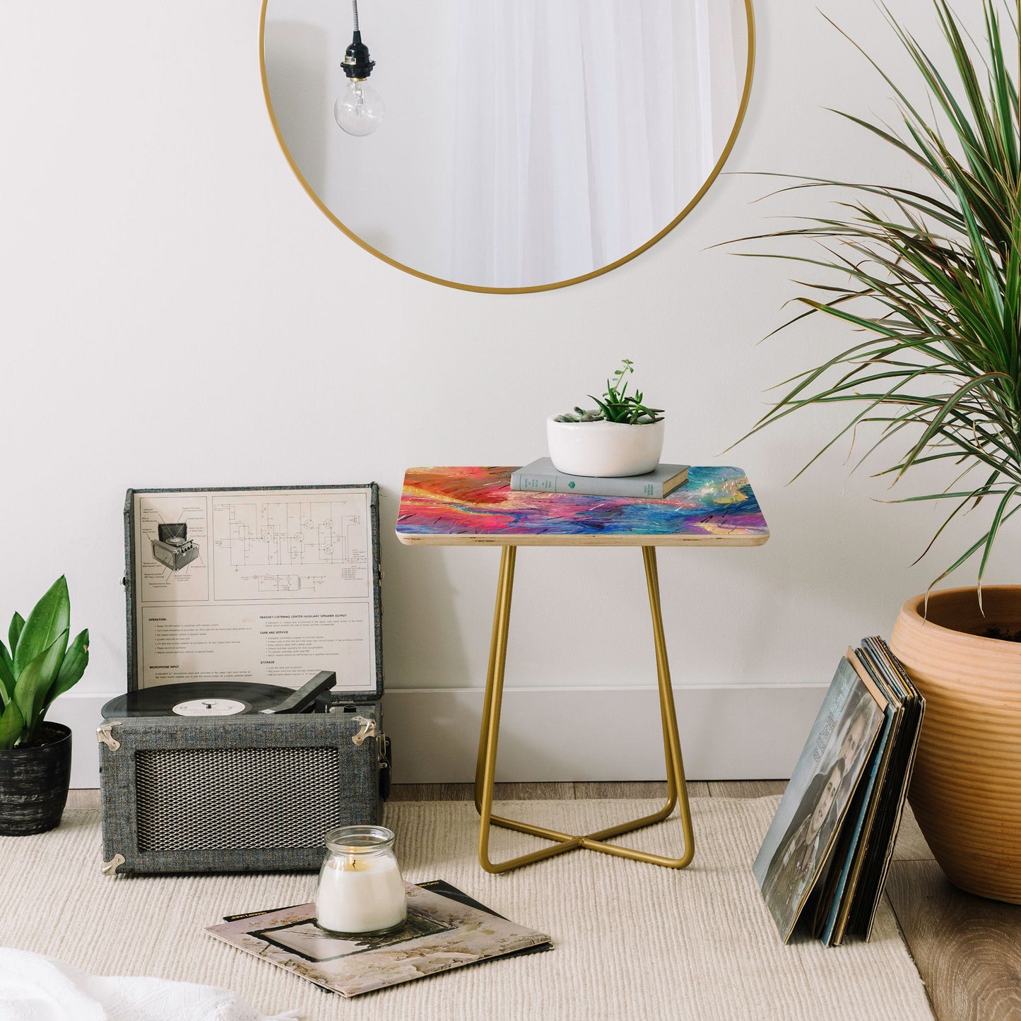 83 Oranges Soul Driven Abstraction Side Table