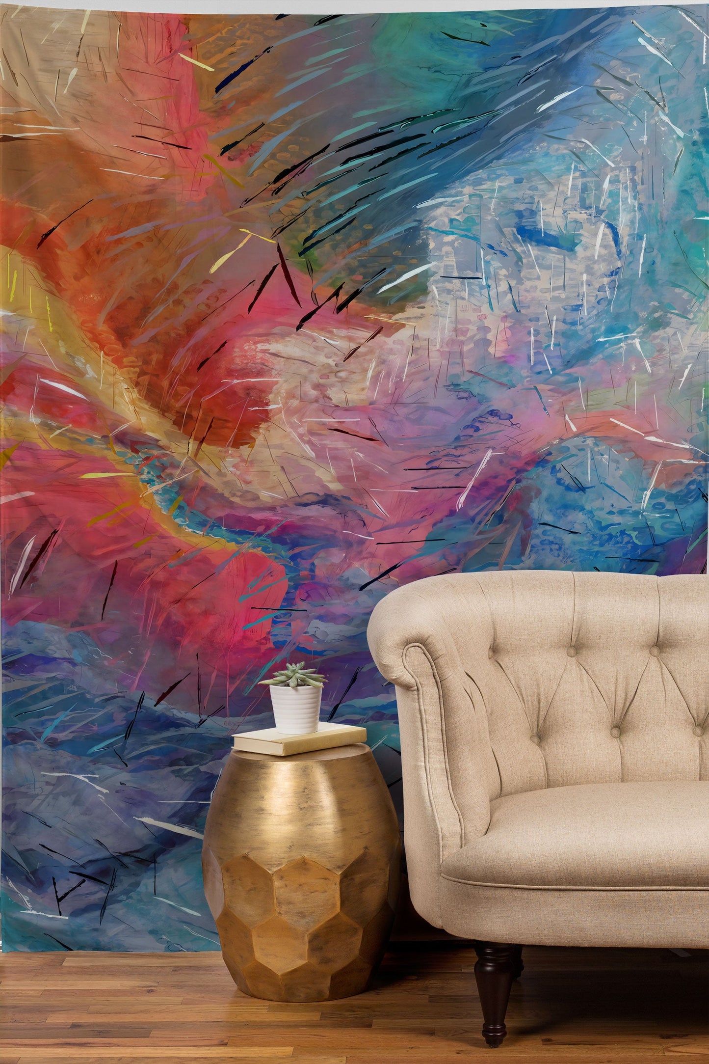 83 Oranges Soul Driven Abstraction Tapestry