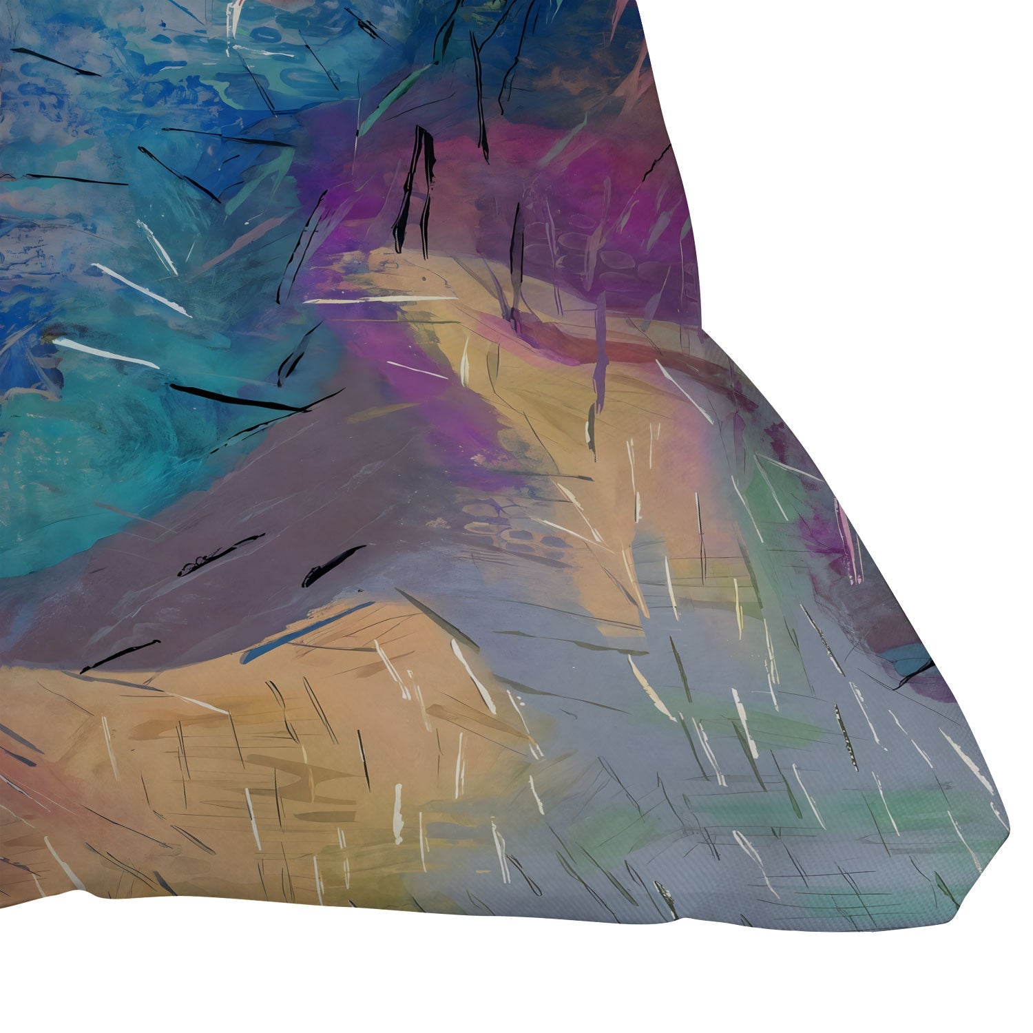 83 Oranges Soul Driven Abstraction Outdoor Throw Pillow