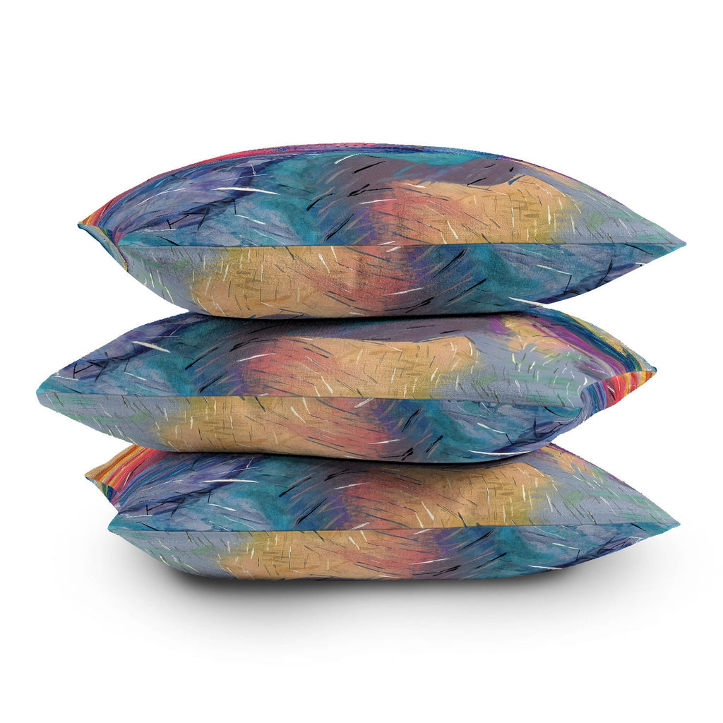 83 Oranges Soul Driven Abstraction Outdoor Throw Pillow