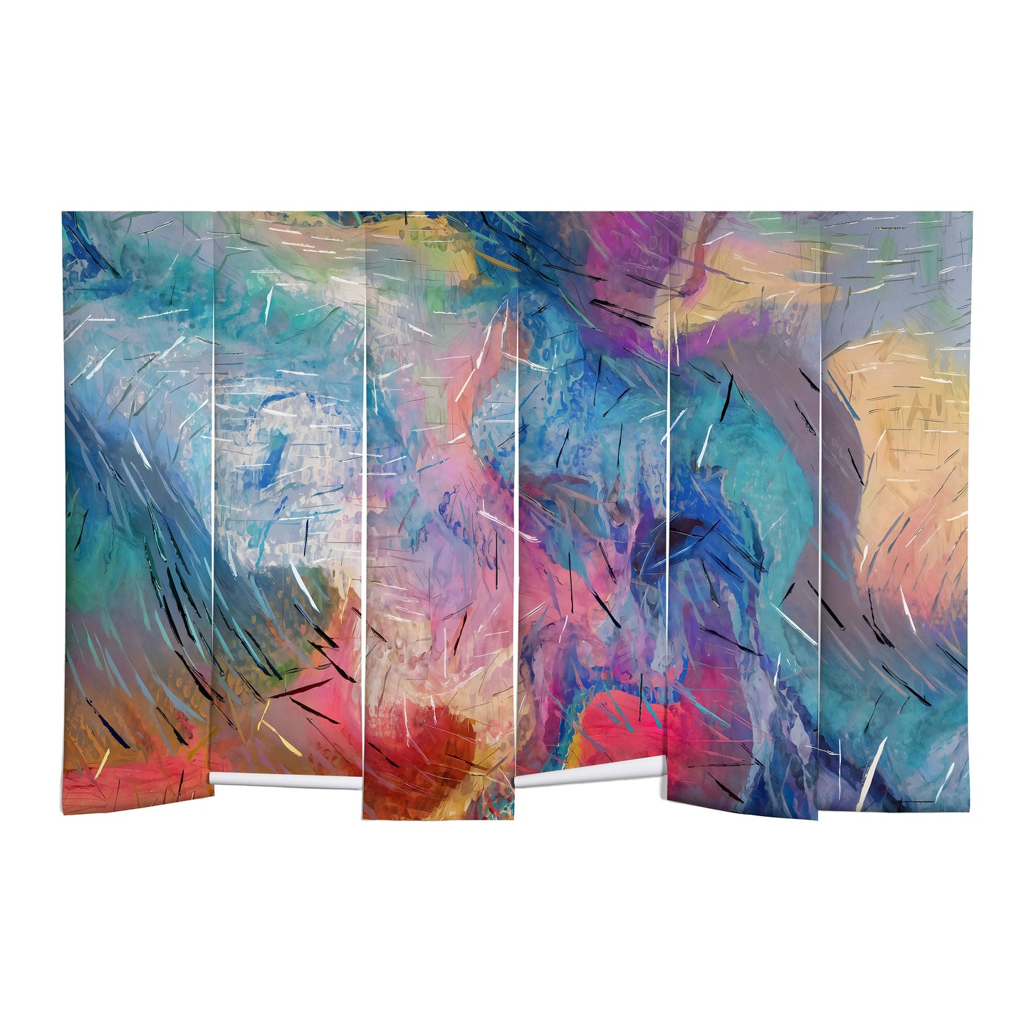 83 Oranges Soul Driven Abstraction Wall Mural