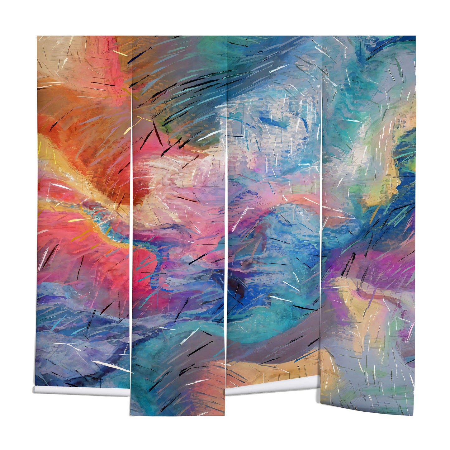83 Oranges Soul Driven Abstraction Wall Mural