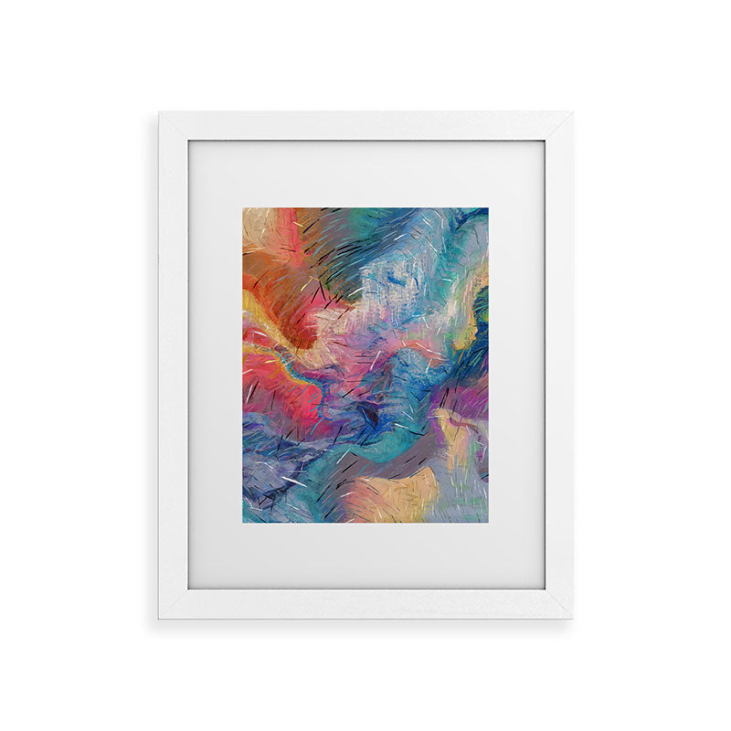 83 Oranges Soul Driven Abstraction Framed Art Print