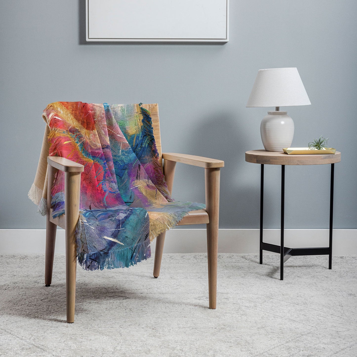 83 Oranges Soul Driven Abstraction Throw Blanket