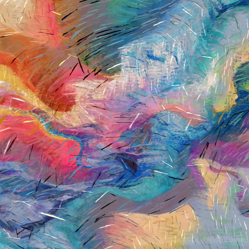 83 Oranges Soul Driven Abstraction Wall Mural