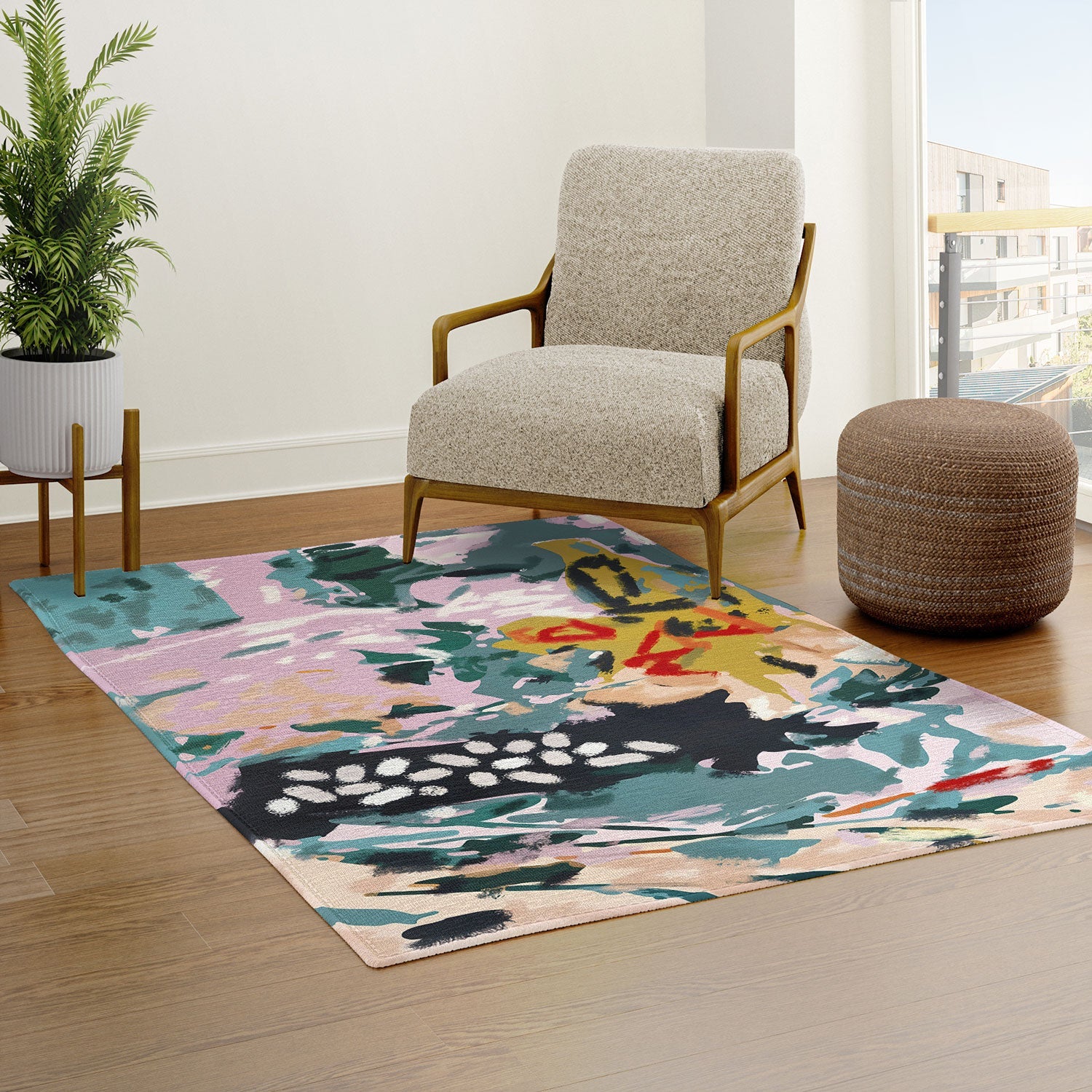 83 Oranges The Olive Watcher Area Rug