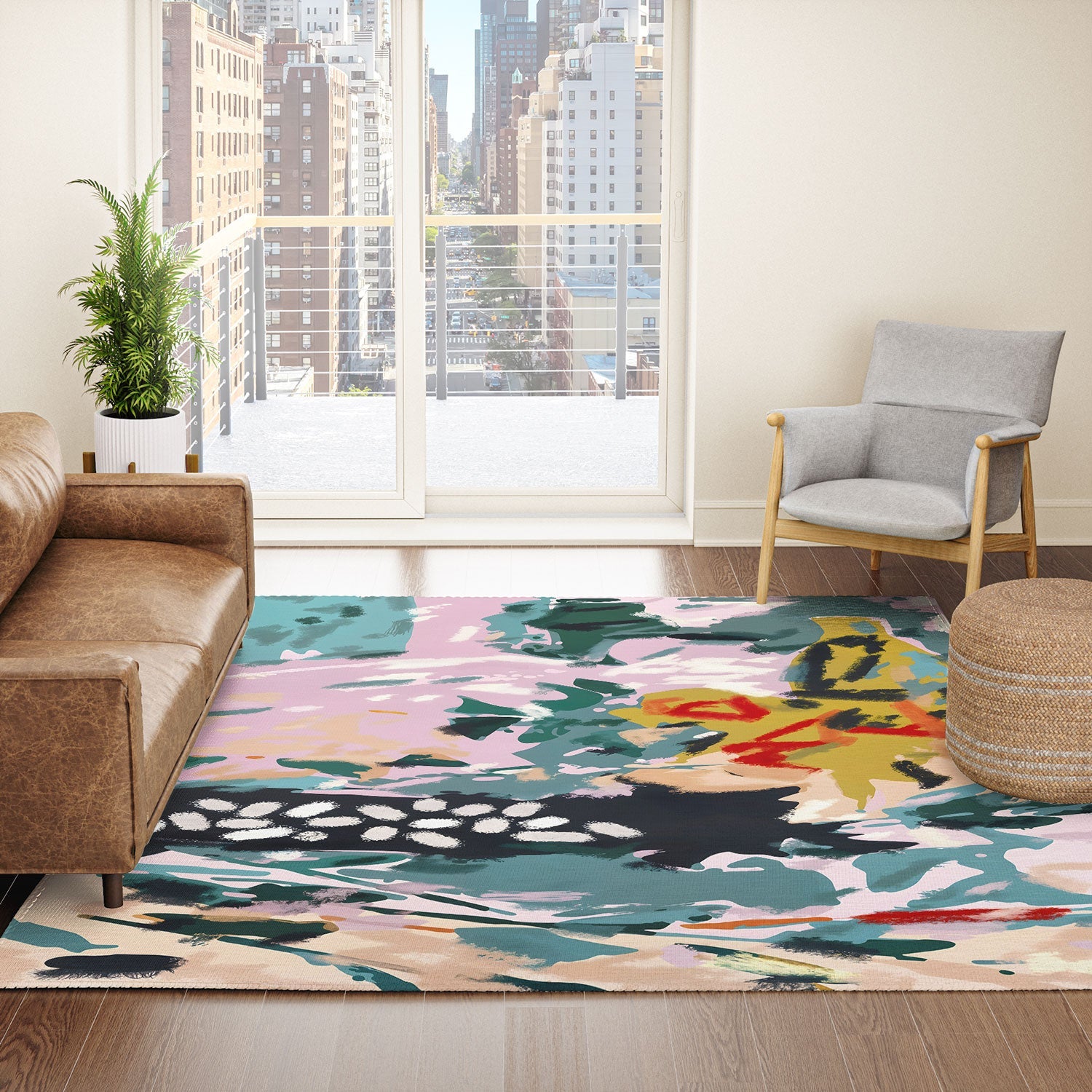 83 Oranges The Olive Watcher Area Rug