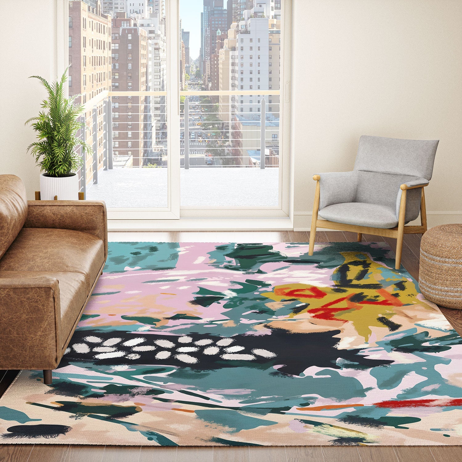 83 Oranges The Olive Watcher Area Rug