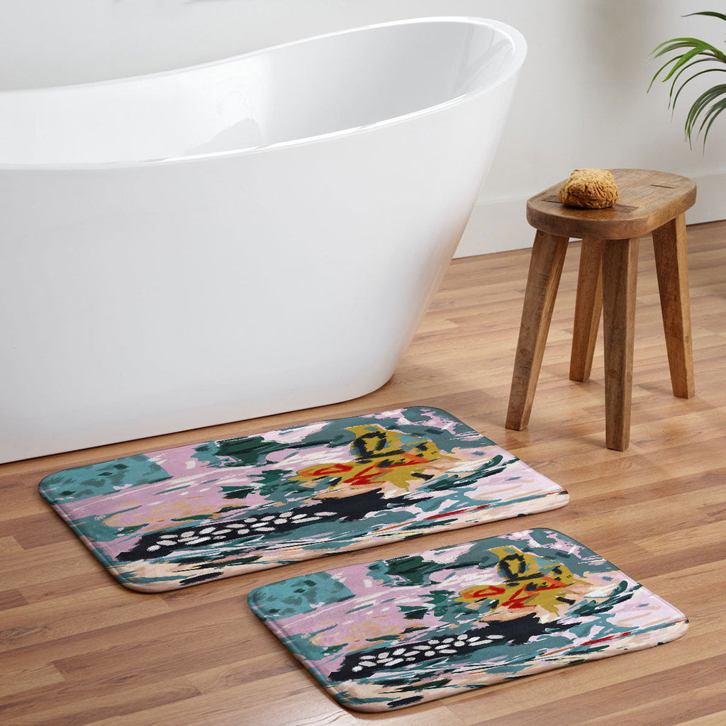 83 Oranges The Olive Watcher Memory Foam Bath Mat