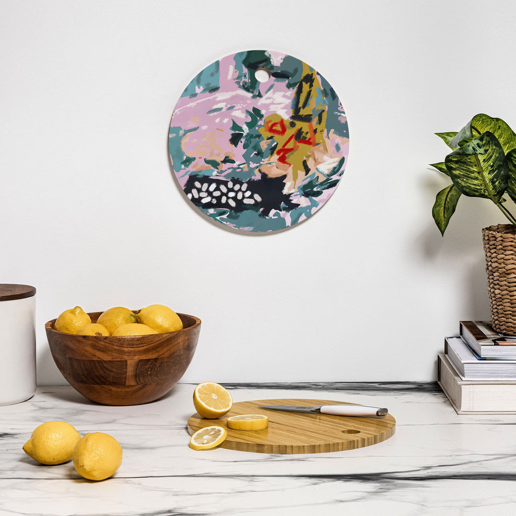 83 Oranges The Olive Watcher Cutting Board Round