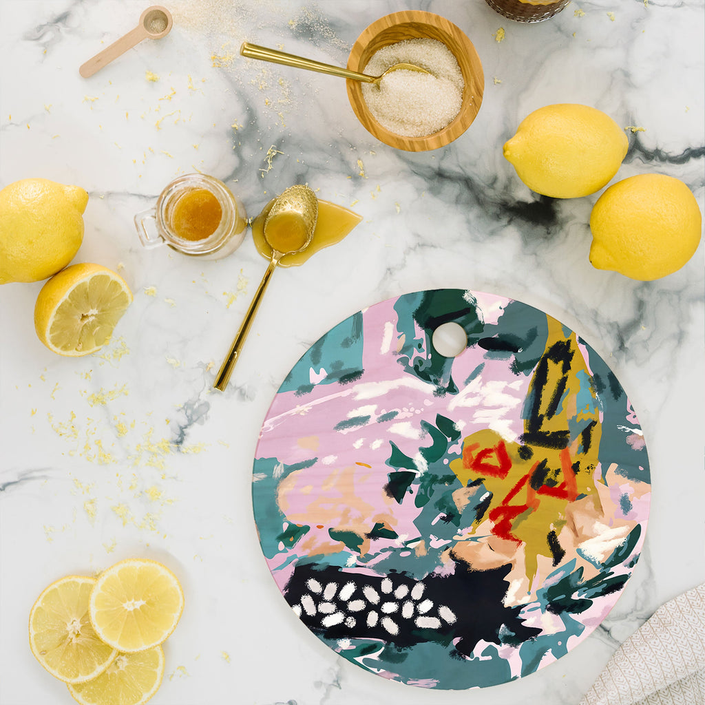 83 Oranges The Olive Watcher Cutting Board Round