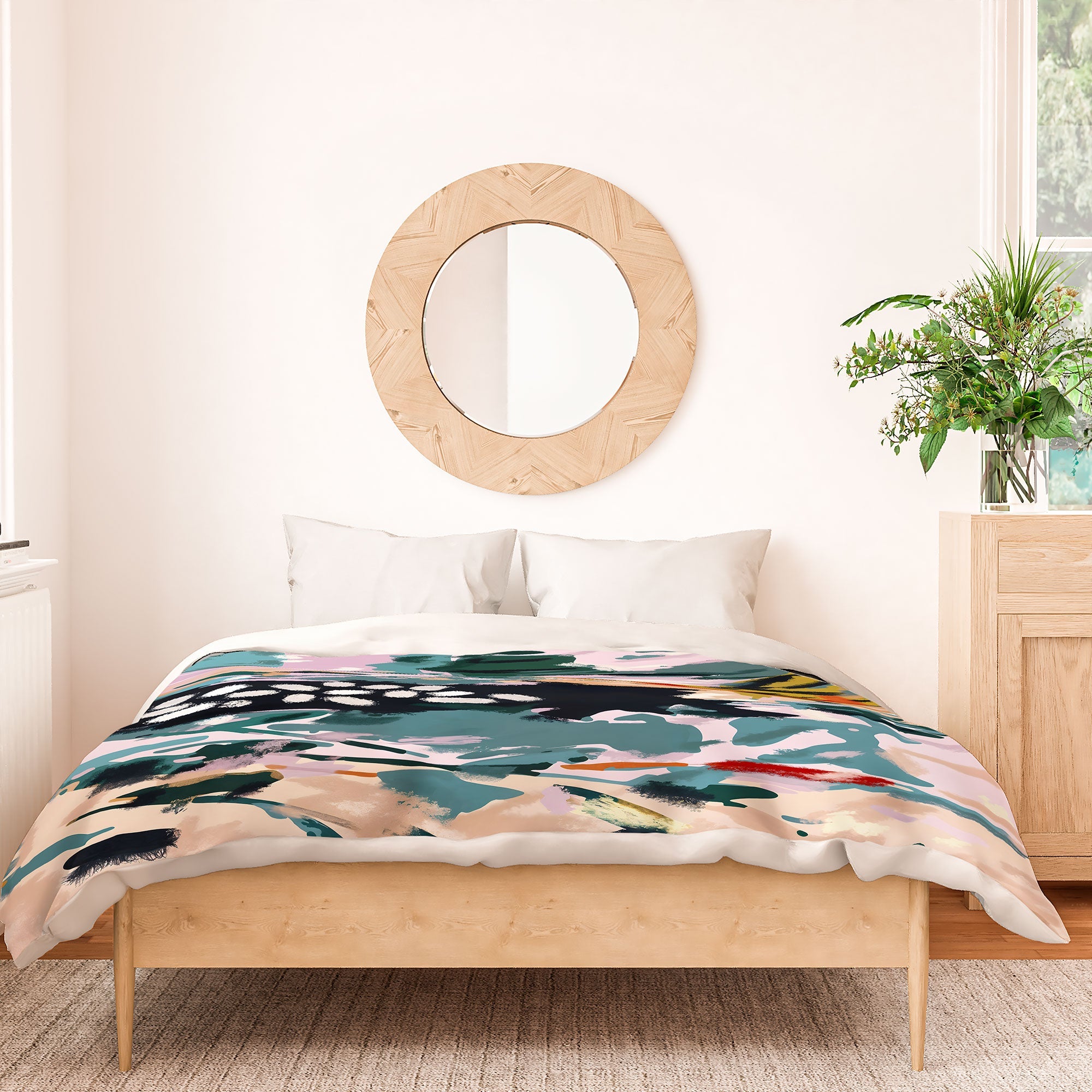 83 Oranges The Olive Watcher Duvet Cover