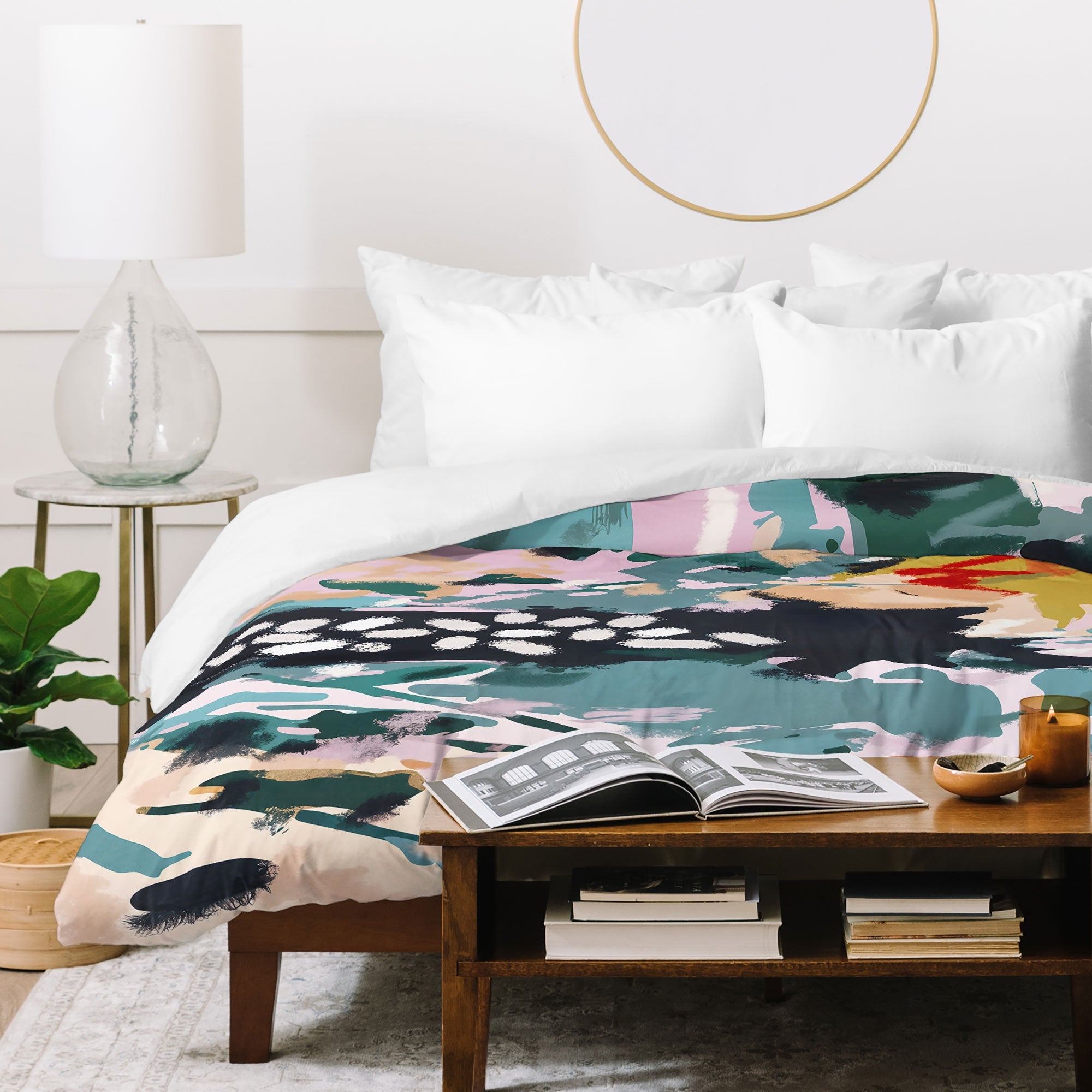 83 Oranges The Olive Watcher Duvet Cover