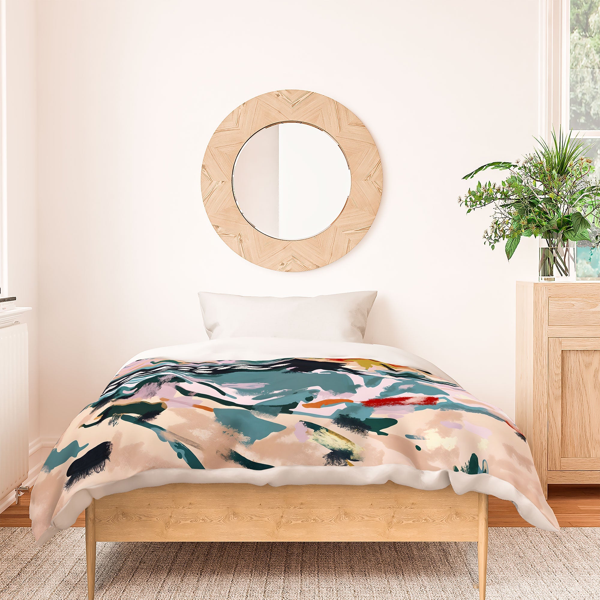 83 Oranges The Olive Watcher Duvet Cover