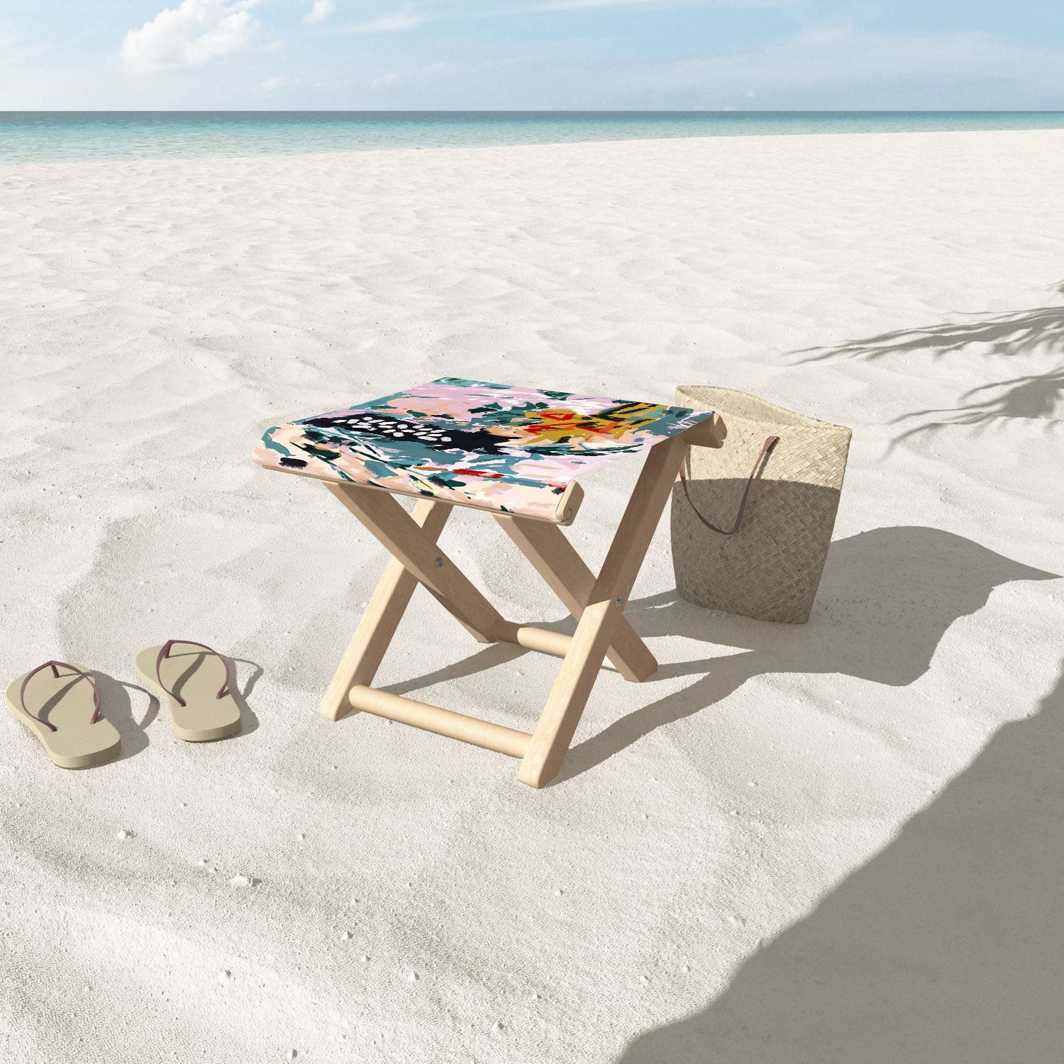 83 Oranges The Olive Watcher Folding Stool