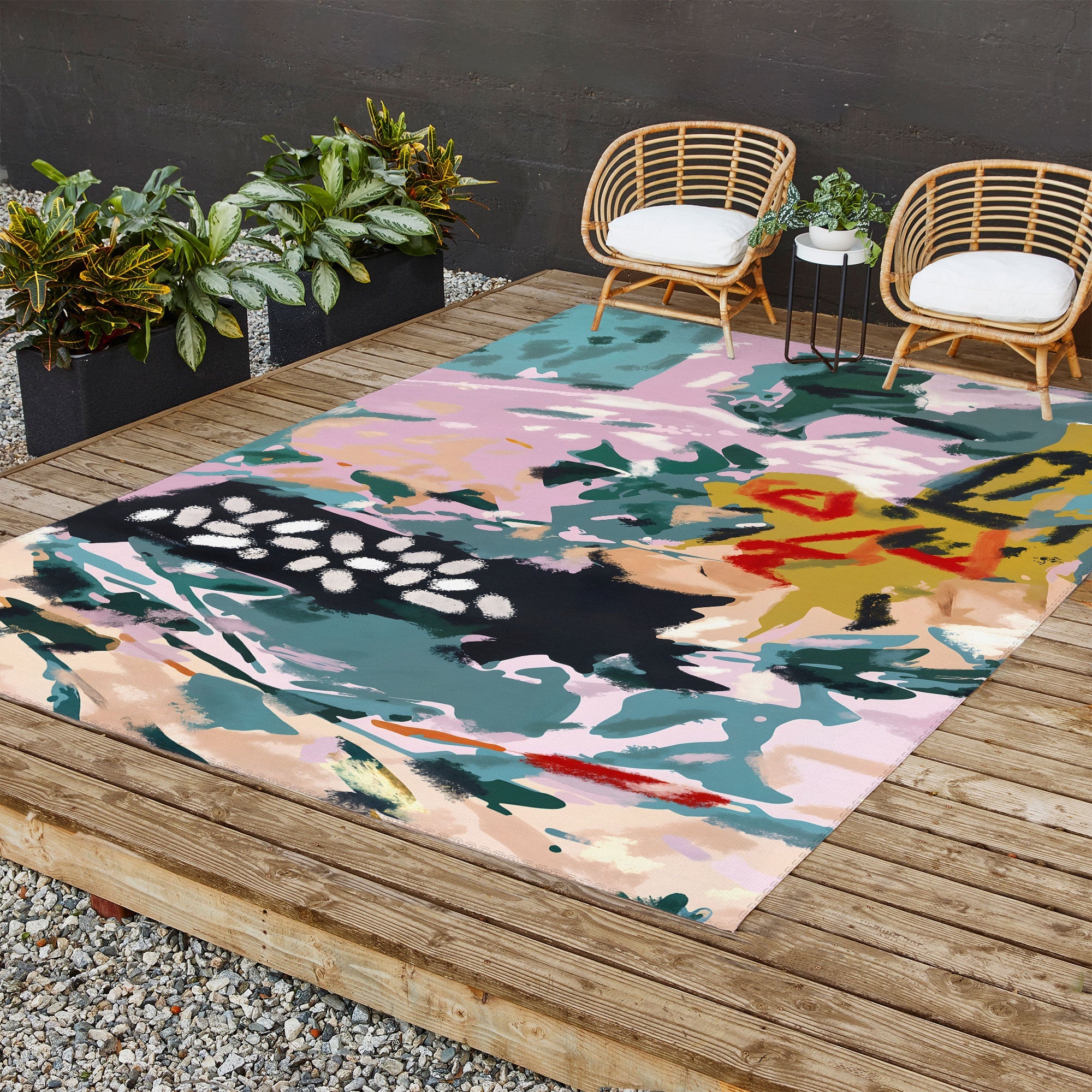 83 Oranges The Olive Watcher Outdoor Rug