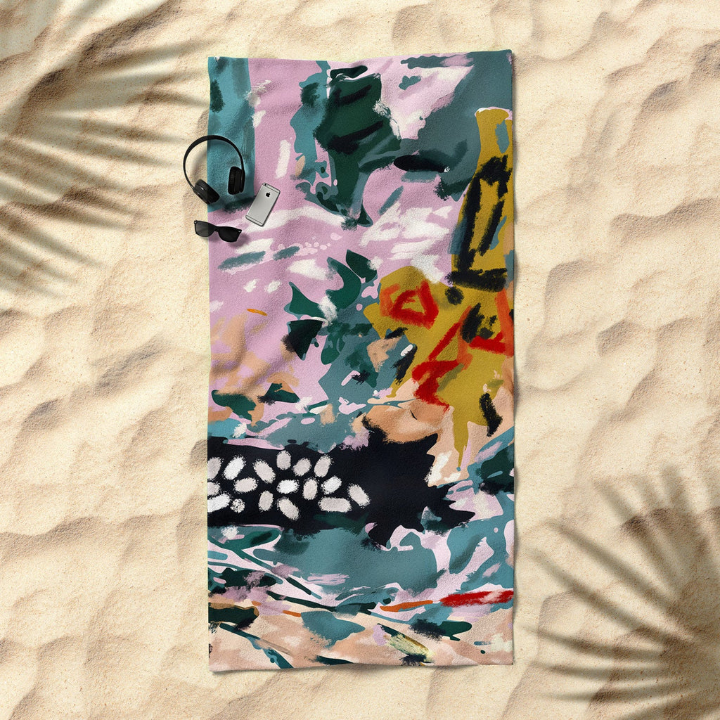 83 Oranges The Olive Watcher Beach Towel