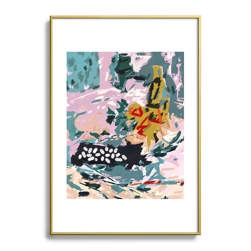 83 Oranges The Olive Watcher Metal Framed Art Print