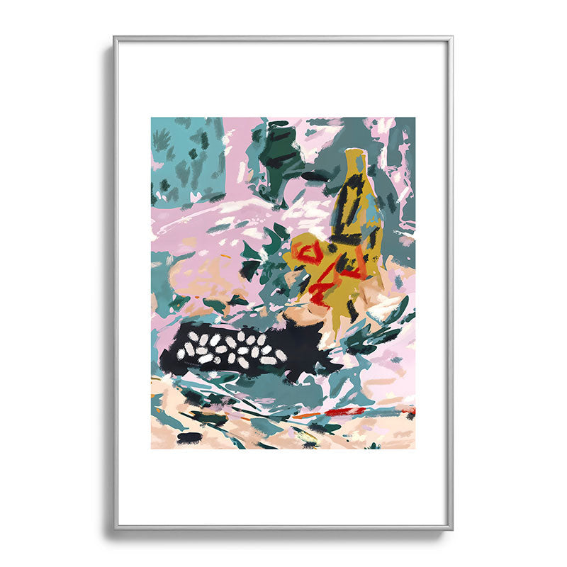 83 Oranges The Olive Watcher Metal Framed Art Print