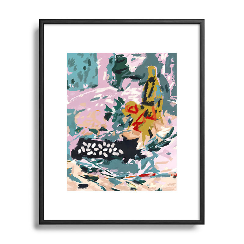 83 Oranges The Olive Watcher Metal Framed Art Print