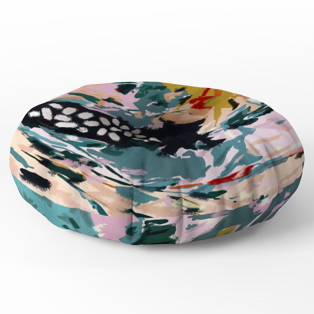83 Oranges The Olive Watcher Floor Pillow Round