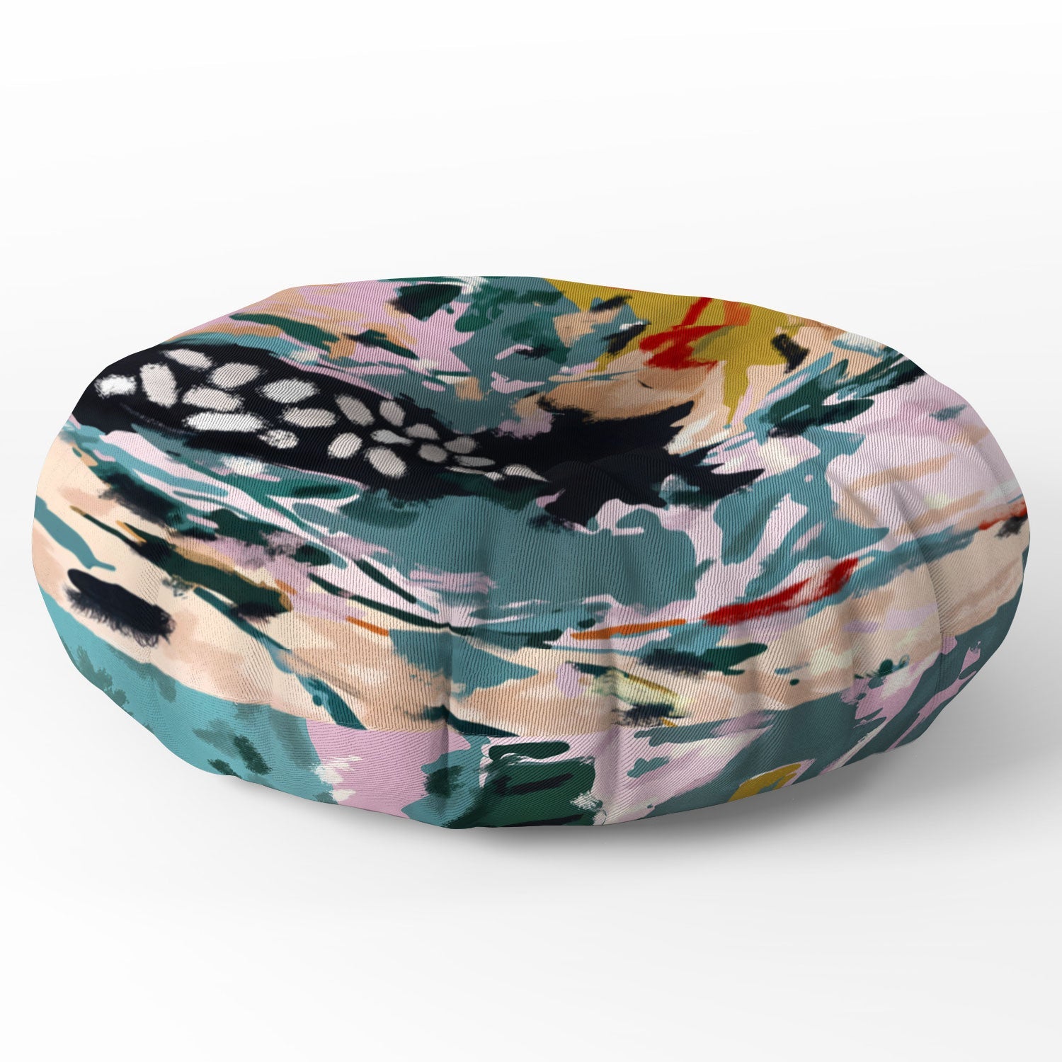83 Oranges The Olive Watcher Floor Pillow Round
